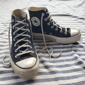 Converse Chuck Taylor All Star Hi Top Platform Sneakers Shoes Women's 8 Black